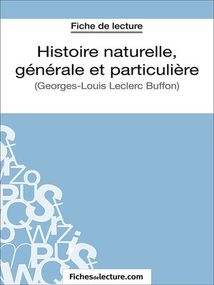 cover image of Histoire naturelle, générale et particulière